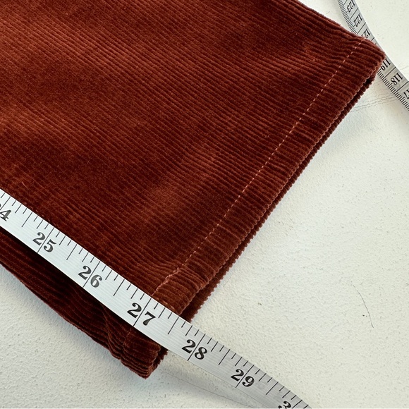 NWT Maternity Size 14 Brown Corduroy Ankle Pants with Belly Panel by Sonoma - Picture 9 of 11
